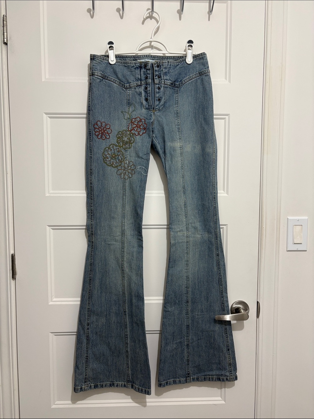 Vintage Embroidered Flare Jeans